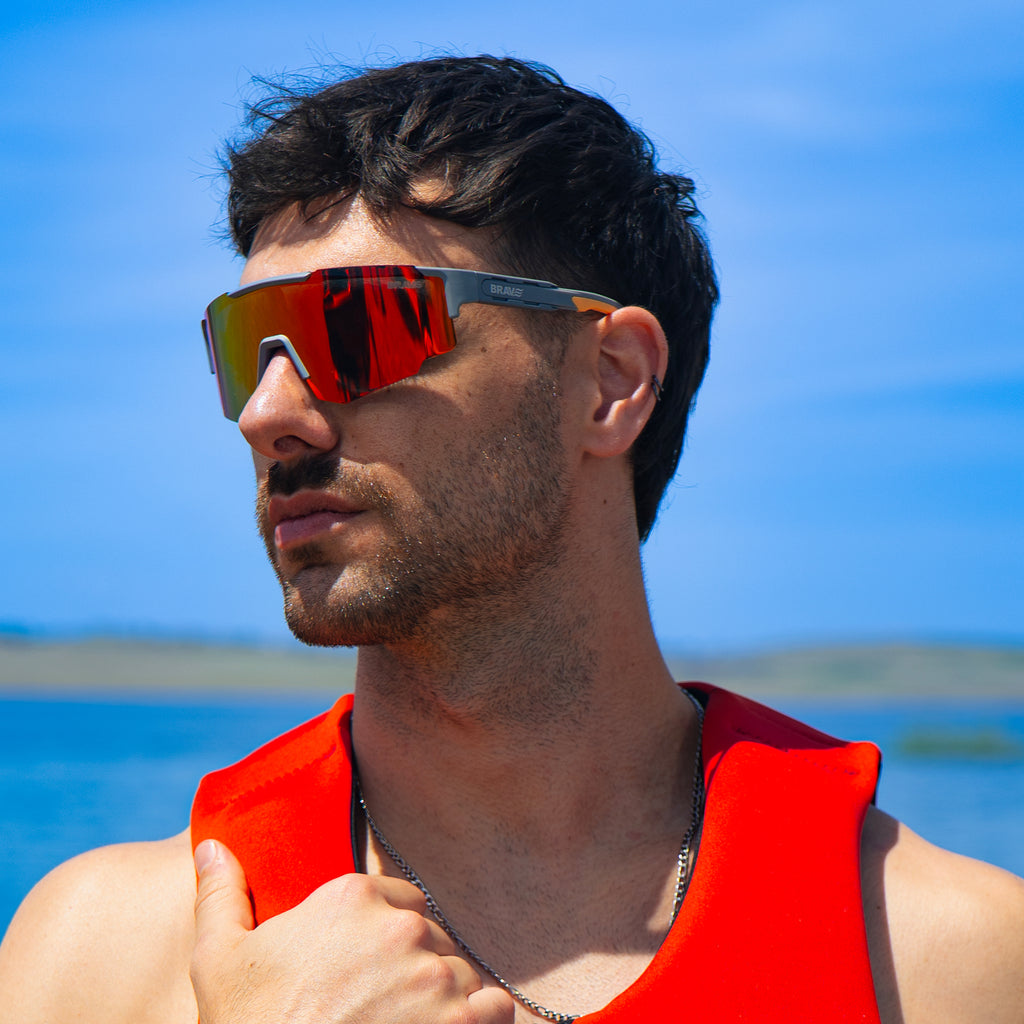 Cómo te quedarían nuestras gafas deportivas Brave Active FIRE DROP
