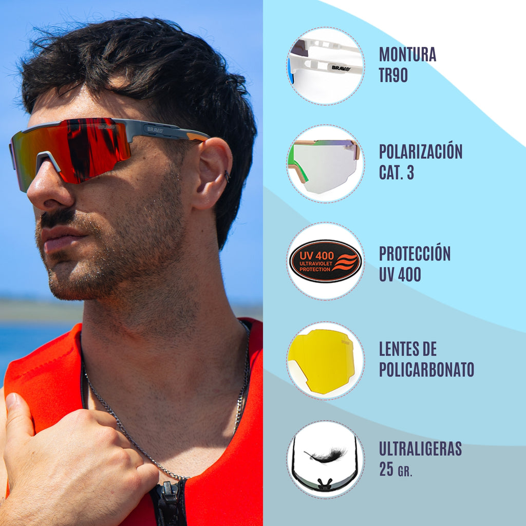 Características de nuestras gafas deportivas Brave Brave FIRE DROP