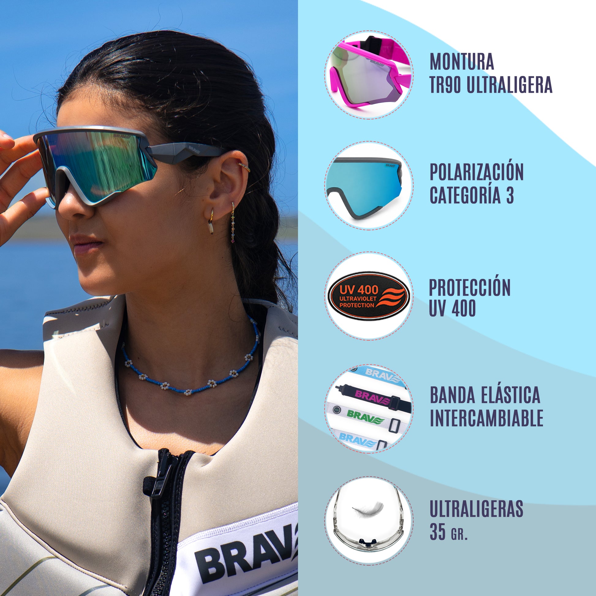 Características de nuestras gafas deportivas  PURE LIGHT