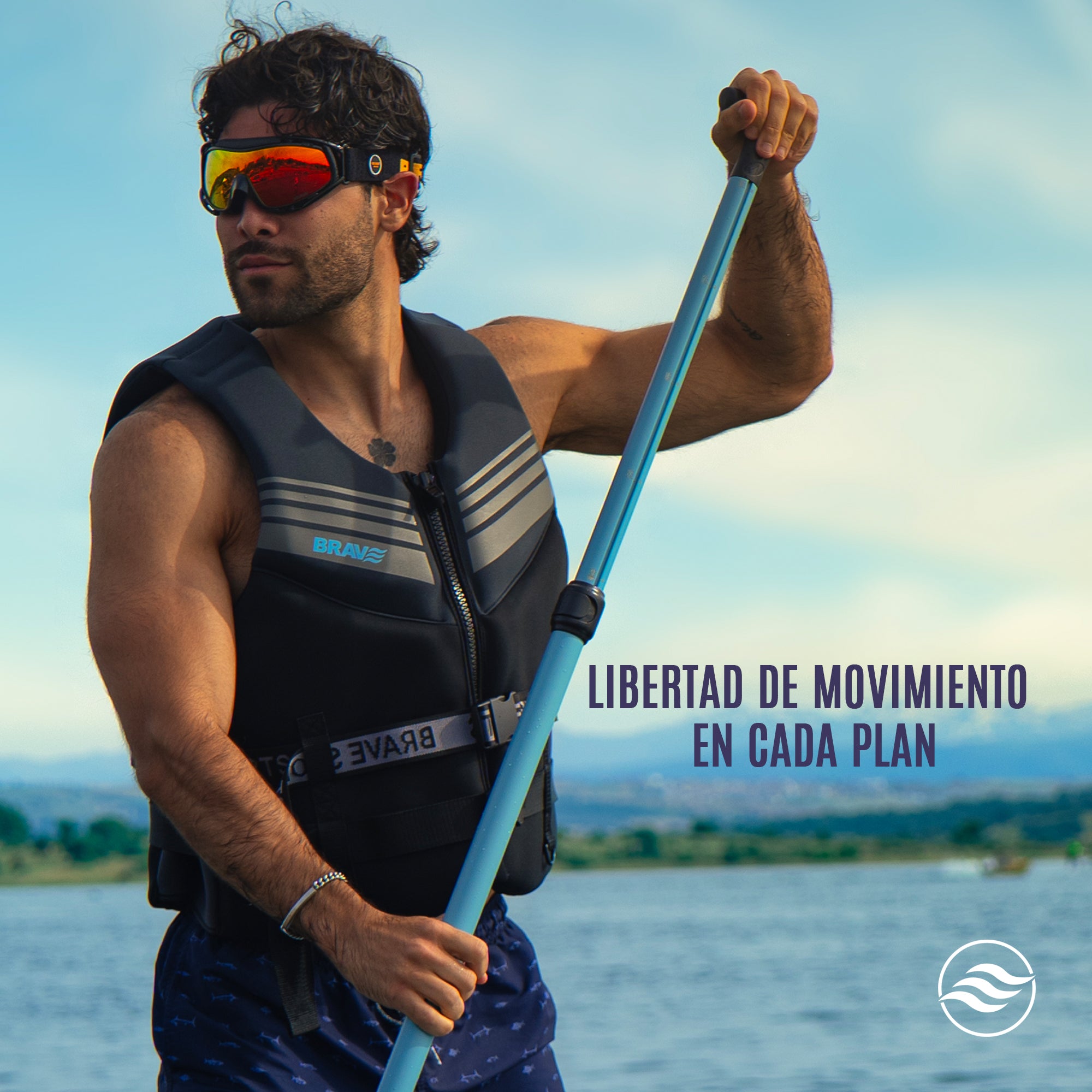 Chaleco salvavidas para moto de agua  Gris Brave Sports Wave Hunter