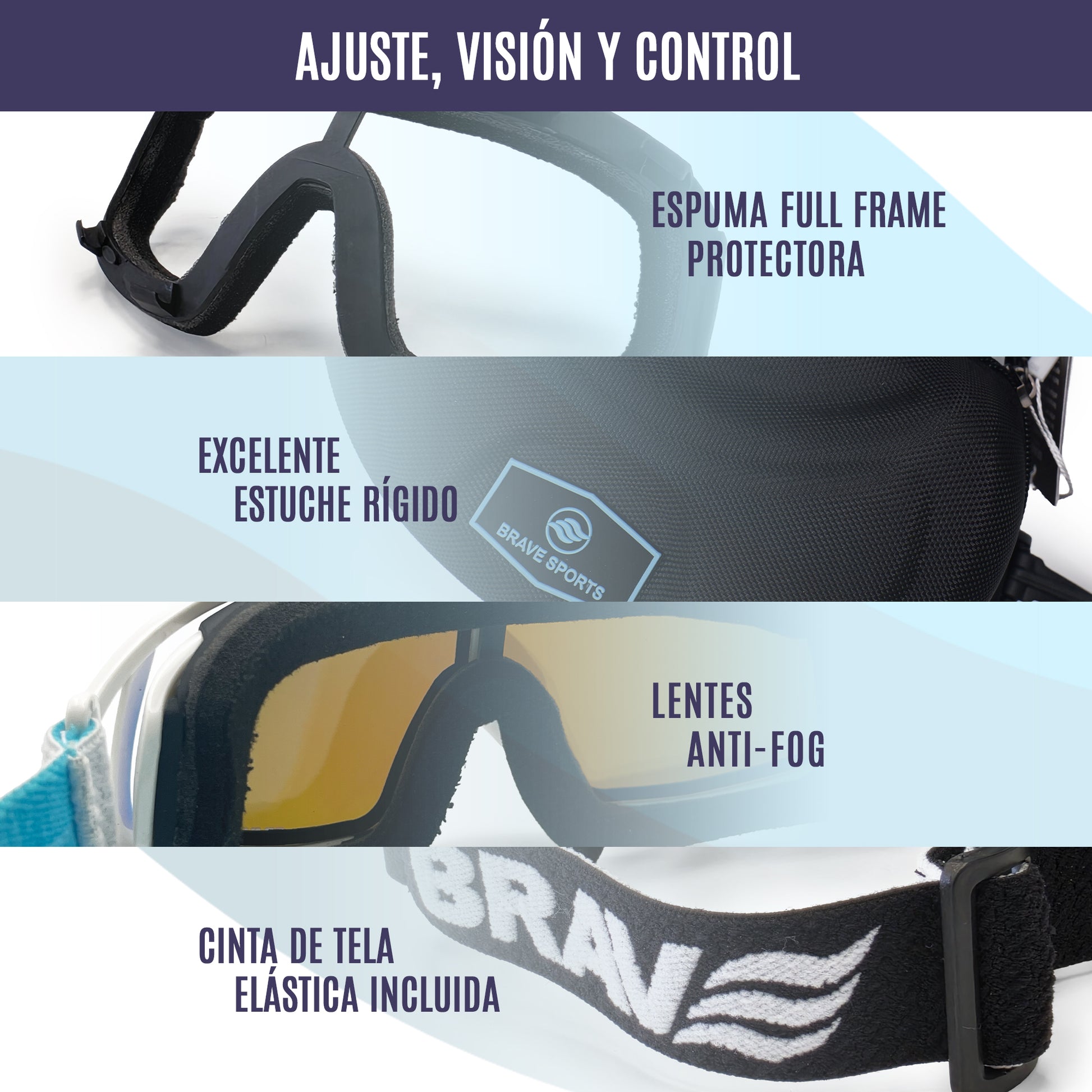 Gafas deportivas para agua o nieve NIGHT RIDGE 4