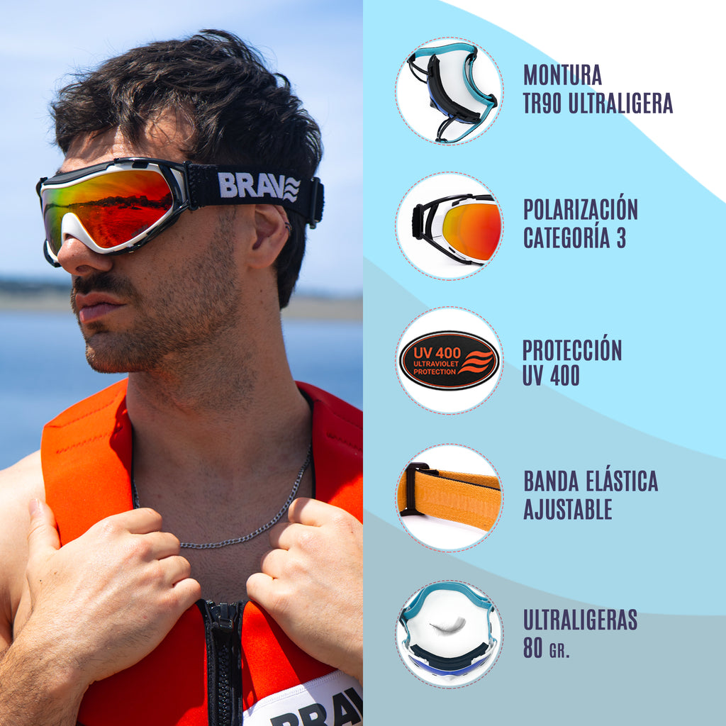 Gafas deportivas para agua o nieve SUN BURST caracteristicas