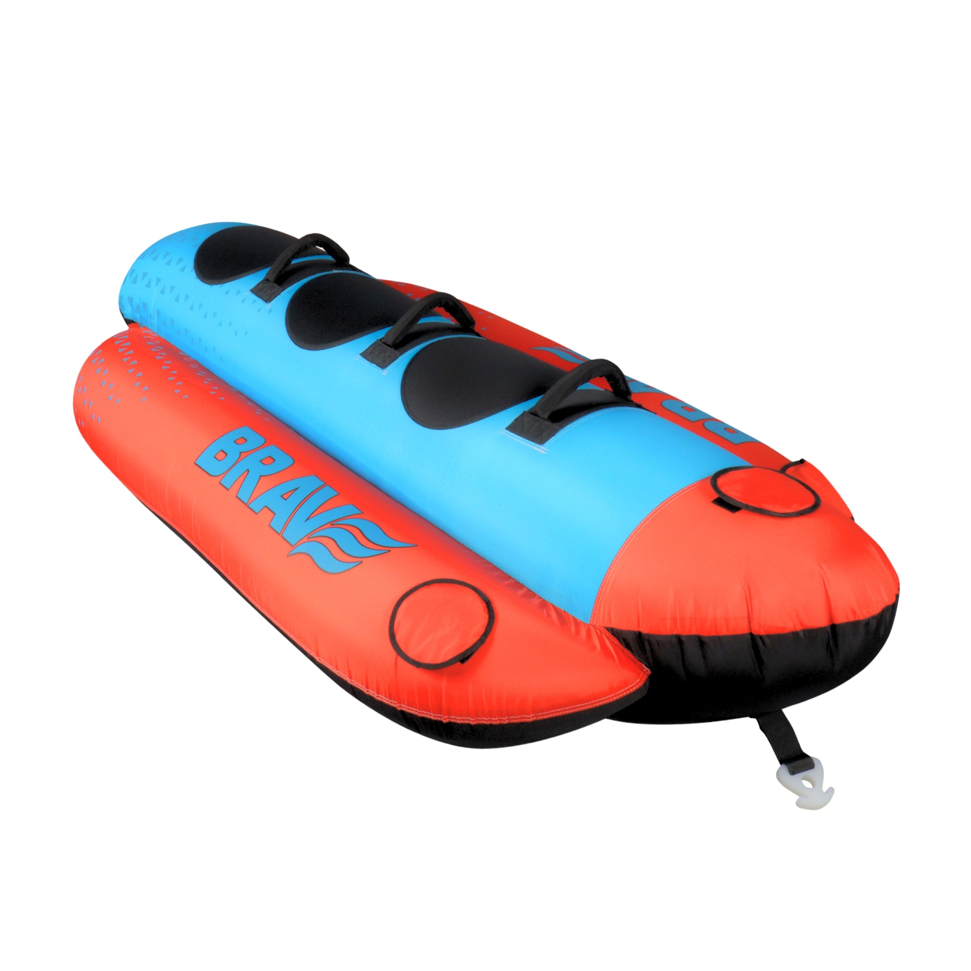 banana hinchable 3 plazas en barco