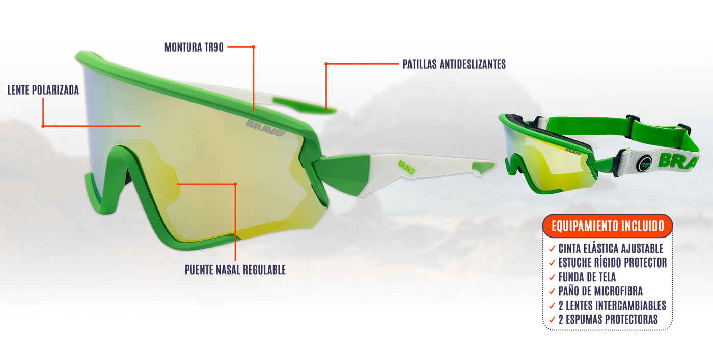 Infografía Occhiali BRAVE Rift – Baia di Lime