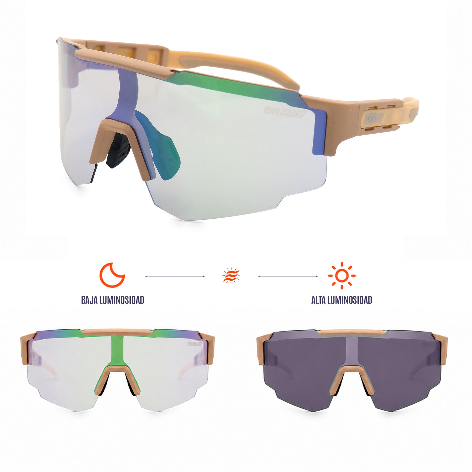 gafas deportivas fotocromaticas Brave Sports Active Heat Sand