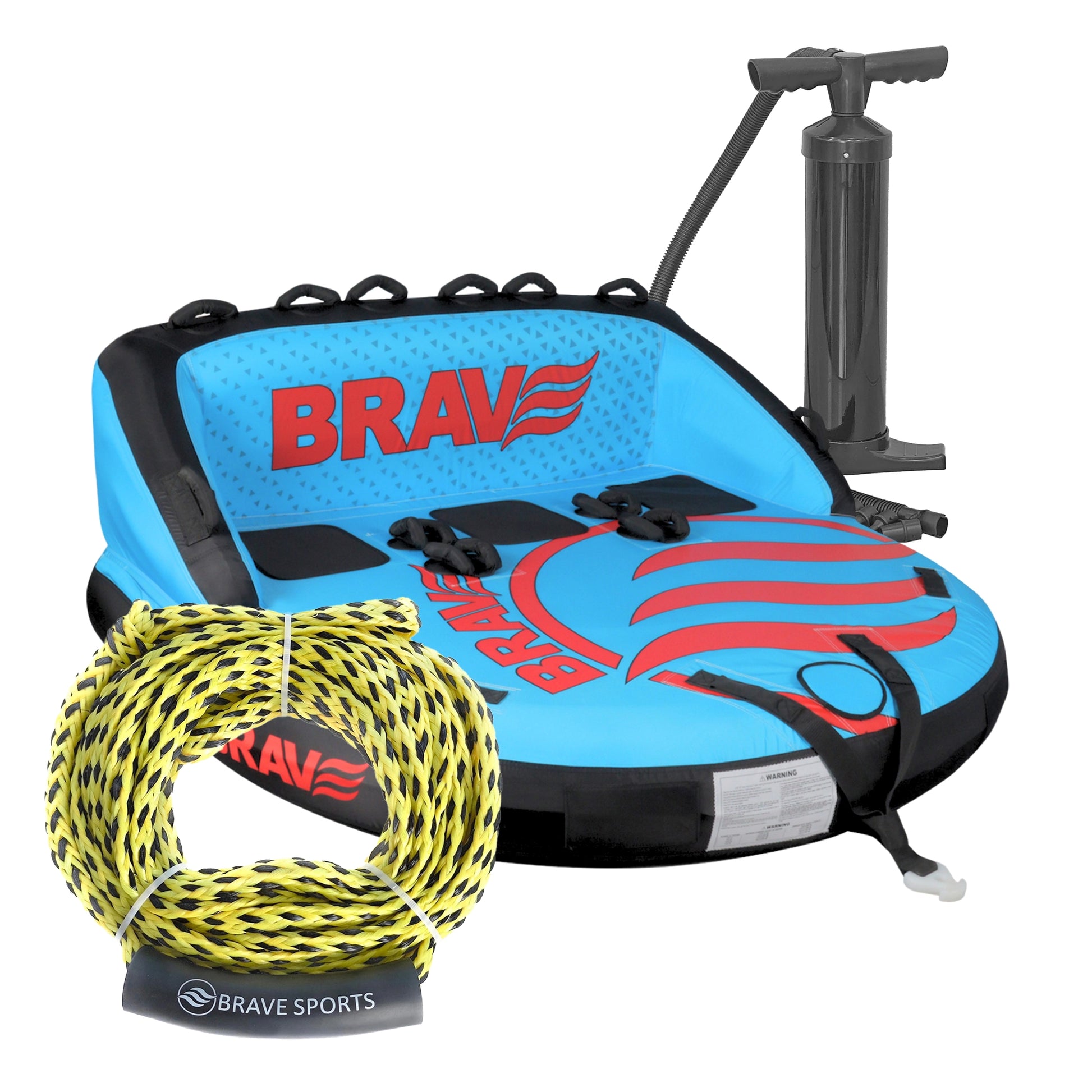 PACK: BRAVE Funtube Sofá + Cuerda + Bomba de aire